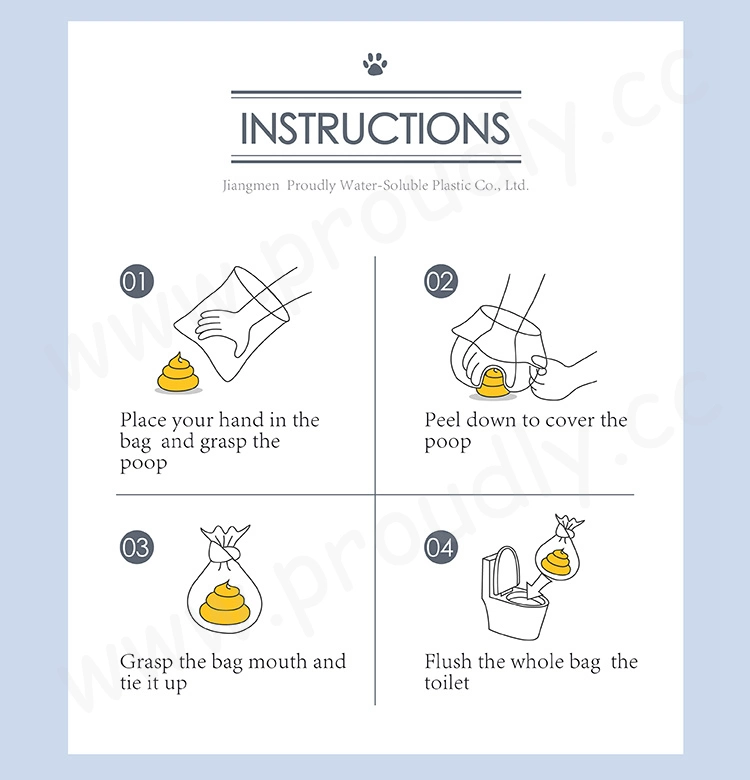Water Soluble Poop Bags instructions