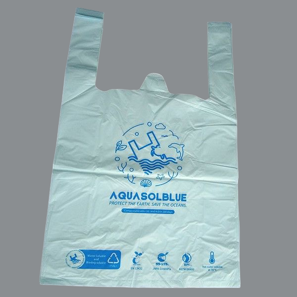 Custom Printed PVA Water Soluble Packaging Shopping Bags